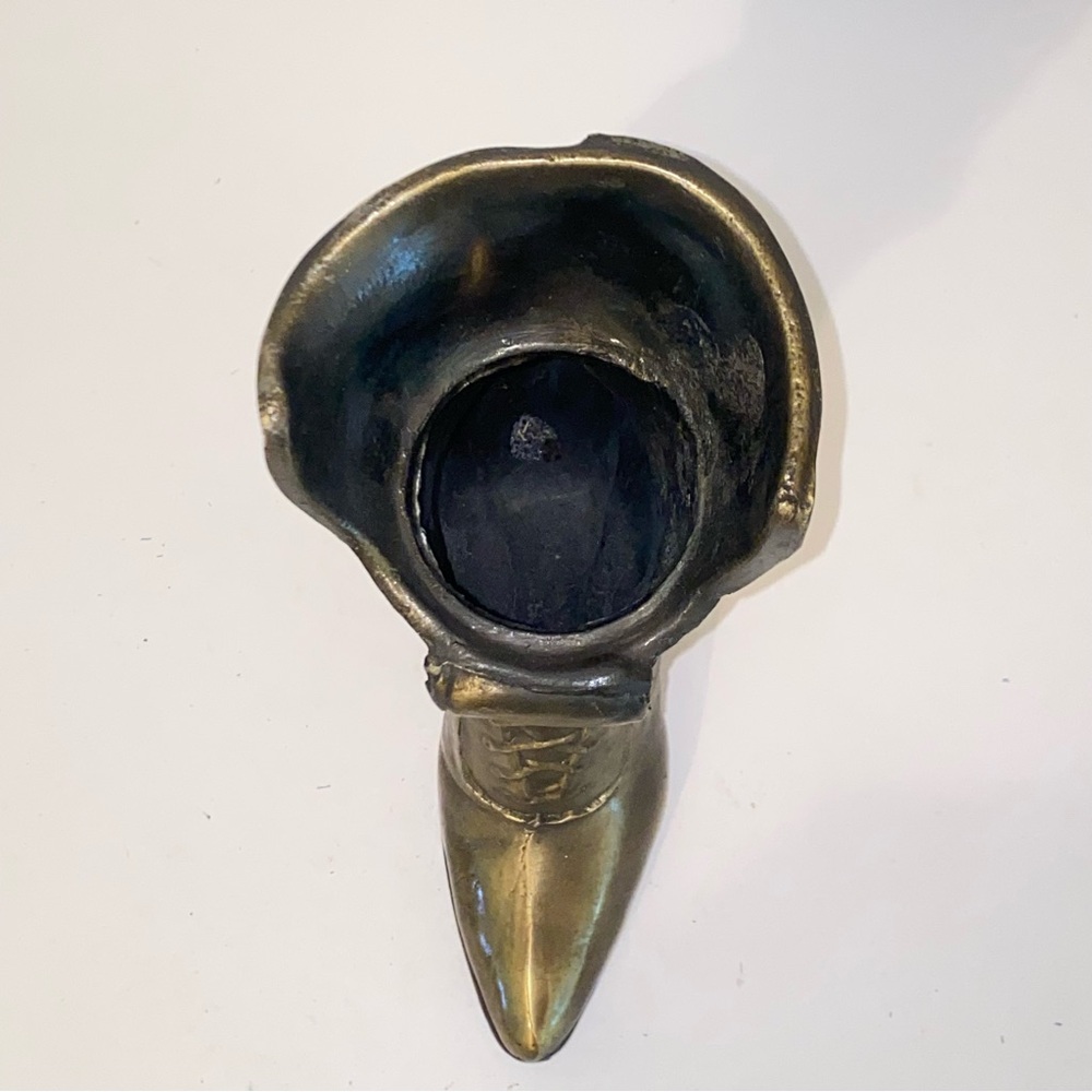 Vintage Cast Bronze Victorian Boot Planter - Picture 10 of 13